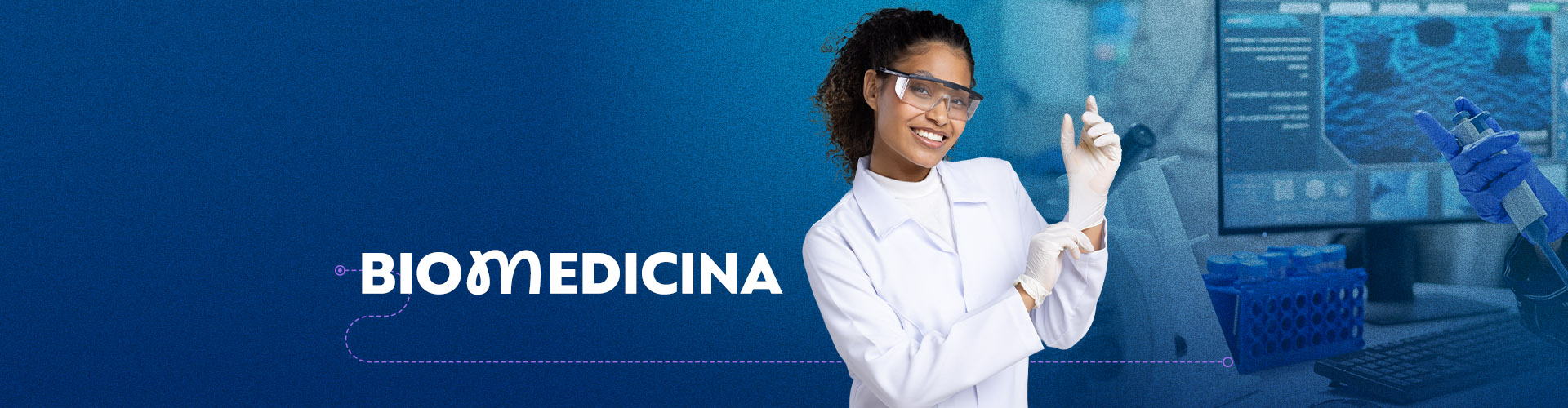 Banner do curso de Biomedicina